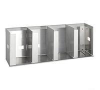 Support réglable en acier inoxydable pour couvercles de tasses conçu pour l'installation d'armoires de cuisine avec construction et support pour différentes dimensions de couvercles (4)
