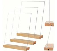 Support réglable L/T A4/A5/A6 avec base, convient pour l'affichage vertical/incliné, convient pour les mariages, les restaurants, les bureaux et les événements. Support de plaque de numéro de table mo
