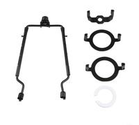 Support réglable pour abat-jour 20,3 cm, kit de douille en métal avec adaptateur E14 pour culot E26 E27, pièce de rechange DIY pour lampes de table et lampadaires en noir, or, argent (noir)