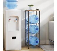Support robuste pour 4 bouteilles, support de bouteille d'eau à 3 niveaux avec étagère de rangement, distributeur de refroidisseur d'eau pour la maison, la cuisine, le bureau, le garage