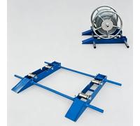 Support robuste pour enrouleur de câble, capacité de 3 000 kg | Largeur réglable Dérouleur de câble en acier pour enrouleurs de 30 à 120 cm de diamètre(3t 1.8m)
