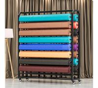 Support robuste pour rouleaux de vinyle - Capacité de 20 barres, chariot de rangement en acier pour une présentation organisée des tissus et supports, idéal pour les projets de loisirs créat