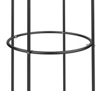 Support rosier obélisque de jardin - 200 x 40 cm - Métal - Noir