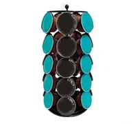Support rotatif pour dosettes de café fabriqué en métal pour contenir 35 capsules tout en conservant un espace de comptoir propre et fonctionnel