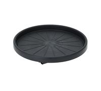 Support rotatif pour pot de fleurs sur roulettes, en plastique noir, 35 cm