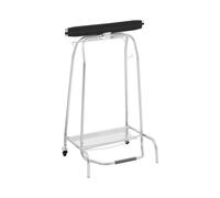 Uniprodo Chariot Porte-Poubelle Support Sac Poubelle Support pour Sac Poubelle (Assemblage Facile, 2 roulettes pivotantes avec Freins, Grande poignée pour Piloter Le Chariot)