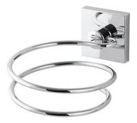 Support sèche cheveux en zinc gris chromé Fackelmann Mare Gris