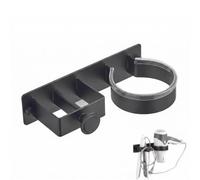 Support Sèche-Cheveux Mural sans Perçage en Acier au Carbone Noir, Porte Sèche-Cheveux Universel et Organisateur de Salle de Bain, Support pour Lisseur et Accessoires de Coiffure
