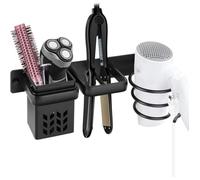 Support Seche Cheveux Porte Seche Cheveux Mural Support Seche Cheveux et Lisseur pour Rangement Brosse a Cheveux Hair Dryer Lisseu
