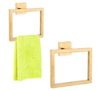 Support-serviette doré en acier inoxydable, lot de 2, fixation murale, dimensions : 14,5 x 16 x 6,85 cm