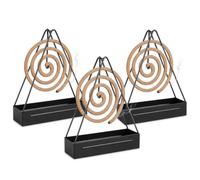 Support Spirale Anti Moustique extérieur, serpentin Anti Moustique, métal | Métal résistant à la chaleur, bac récupérateur de cendres, suspendu ou posé, compact, stable, nettoyage facile