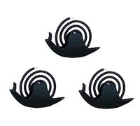 Support Spirale Anti-Moustiques Métal Spirale Escargot,Support de Bobine de Moustique, Mosquito Brûleur D'encens,pour L'intérieur ou L'extérieur Iron Coil Rack Insecte (Noir*3)