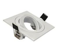 Support Spot LED Orientable et clipsable Carré 88 Finition Blanc blanc G
