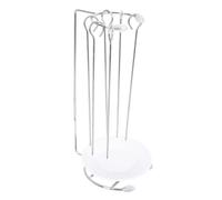 Support Suspendu pour Barbecue en Acier Inoxydable, Argenté, avec Plateau | Accessoire Cuisine, Fournitures pour Grill, Usage Domestique, Pièce Incluse pour Récupération des Jus