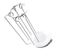 Support Suspendu pour Brochettes de Barbecue, 1 Set, Acier Inoxydable | Bac Récupérateur, Détachable et Portable, pour Grillades en Extérieur, Finition Argentée