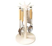 Support Tournant Pour Ustensiles De Cuisine Organisateur à spatules gain de | Rangement Ustensiles Et Articles Culinaires Pour Cuillère Écumoire Louche À Soupe Presse-Purée Fou Blanc