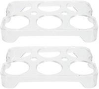 Support transparent pour œufs Ibenzoa®, lot de 2 – 6 œufs par support, plastique incassable, 14,8 x 9,7 x 4 cm, compartiments de rangement pour réfrigérateur
