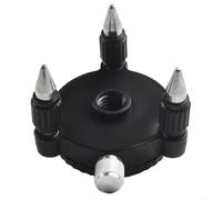 Support Trépied pour aluminium Alliage pour Niveau 1/4" Support | Alliage pour aluminium pour robuste, finition noire et argent, résistance , usage pour chantier intensif