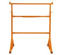 Chevalet de travail robuste, chevalet de sciage de chantier, table de travail portable, établi réglable en hauteur (105,5-185,5 cm), pieds antidérapants, bras de soutien, capacité de charge de 200 kg