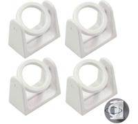 Support Tringle Penderie Rideau Barre,4 Pièces Douilles Poteau Tige Bride Forme Fixation Murale Clothes Pole Holder Sans QIEDOVIEY