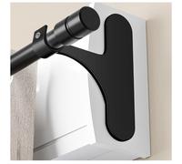 Support Tringle Rideaux Sans Perçage pour Coffre Volet Roulant - Fixation Auto-adhésive Lot de 2 pour Barres 19-28 mm Métal