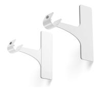 Support Tringle Rideaux sans Perçage pour Coffre Volet Roulant - Fixation Autocollante Convient aux Barres 19-28 mm Lot de 2 Métal