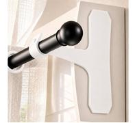 Support Tringle Rideaux Sans Perçage Pour Coffre Volet Roulant Lot De 2 Supports Métal Design Moderne Fixation Auto-Adhésive Co