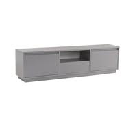 Support TV élégant et Robuste, Gris, 160 x 42 x 18 cm | Fabriqué en Panneau de Particules 100% mélamine, épaisseur : 18 mm | Parfait pour Les espaces Modernes à Domicile, Bureau et études, Design