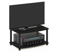 Support TV Furinno Turn-N-Tube, à monter sans outils, sur 2 niveaux, couleur espresso/noir