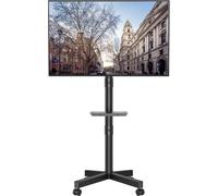 Support TV mobile et réglable Azomor avec fonction d'inclinaison et plateau multimédia