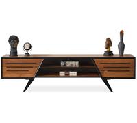 Support TV moderne, meuble TV pour salon, meubles de télévision, bois brun, neuf