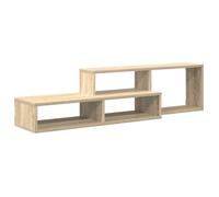 Support TV mural moderne - vidaXL - Bois d'ingénierie - 120x25x28,5 cm - Chêne Sonoma - Étagère intégrée - Gain de place