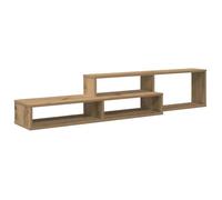 Support TV mural moderne - vidaXL - Bois d'ingénierie - 150x25x28,5 cm - Chêne Artisanal - Étagère intégrée