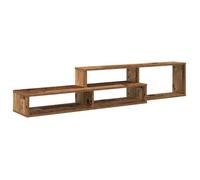 Support TV mural moderne - vidaXL - Bois recyclé - 150x25x28 5 cm - Étagère intégrée - Design gain de place