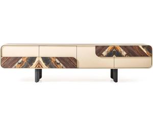 Support TV RTV Lowboard Sideboard Bois Beige Séjour Meubles