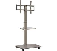 Support TV sur pied réglable Azomor avec étagère en bois et roulettes, pour écrans de 32 à 70 pouces