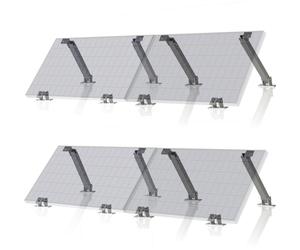 Support universel de panneaux solaires Zelsius, angle réglable, kit de montage en aluminium pour quatre panneaux