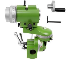 Support universel pour affûteuse d'outils - Support d'affûtage - Pour U2, fonte, réglable à l'aide de boutons, alésage de l'arbre 25 mm, hauteur 21 cm - Vert