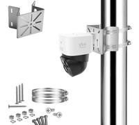 Support universel pour mât Compatible avec eufyCam S340, Reolink, Imou, AOSU et d'autres Caméras de sécurité Extérieures, Support de caméra en acier inoxydable, adapté au montage en angle ou mural