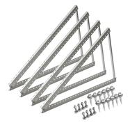 Support Universel pour Panneaux Solaires et Modules Photovoltaïques 114cm, Montage Mural et Toit Plat Robuste, Résistant aux Intempéries, 2 Paires, Idéal pour Modules PV, Fixation Simple & Durable