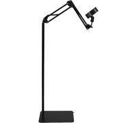 Support universel pour sèche-cheveux - Support pour sèche-cheveux sur pied, mains libres - Pour sécher les cheveux - Bras pivotant et réglable - Hauteur : 135 cm - Noir