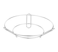 Support Vapeur Rond en Acier Inoxydable pour Casseroles et Paniers | Usage Polyvalent, Protège des Brûlures, pour Cuiseurs et Service sur Comptoir, Couleur Argenté