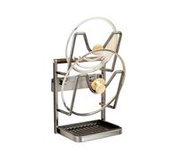 Support vertical pour couvercles de casseroles | Présentoir vertical en acier inoxydable avec plateau d'égouttement amovible, pour cuisine, maison, garde-manger, comptoir, restaurant, assiette