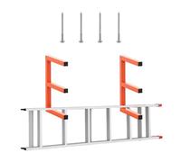 Supports à bois fixés au mur - 3 niveaux pouvant contenir jusqu'à 198 lb de | Support à bois d'entrepôt de garage, organisateur de bois pour hangar, sous-sol extérieur, atelier, garage