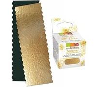 Supports à Cakes & Bûches 30 x 10 cm + paillettes dorées N/A G