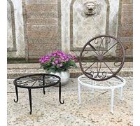 Supports à fleurs métalliques, panier à fleurs en fer forgé, panier à fleurs d'extérieur, vases à fleurs, petit panier à fleurs, support à fleurs blanc, treillis pour plantes, convient à tous les type