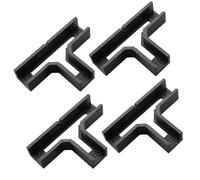 Supports d ' angle en forme de T, Black | d ' assemblage en polymère pour le renforcement des meubles, la charpente en bois et les tâches de réparation