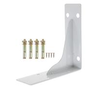Supports d Étagère en Acier Inoxydable Robustes pour Bibliothèque | Blanc, pour Rayonnage Mural et Tablette, Lot de Fixation avec Vis, Style Élégant Pratique