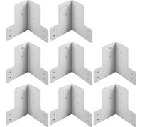 Supports d'angle pour établi 8 pièces Kit de supports pour table d'atelier 48 lb Supports d'angle pour table d'atelier 4 mm à angle droit Couleur blanche Acier galvanisé Supports pour plate-forme suré