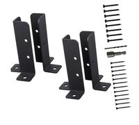 Supports de base de poteaux de terrasse en métal robustes | Base d ' ancrage de poteau de pont réglable en métal pour des structures de pont sécurisées et stables